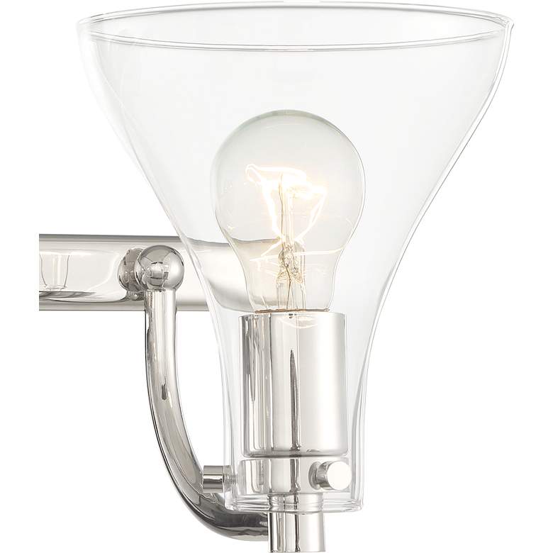 Image 3 Possini Euro Sorren 14" Wide Polished Nickel 2-Light Wall Sconce more views