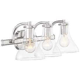Image5 of Possini Euro Sorren 20 1/2" Wide Polished Nickel 3-Light Bath Light more views