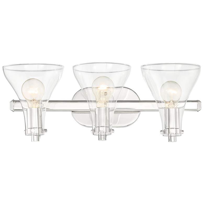 Image 7 Possini Euro Sorren 20 1/2 inch Wide Polished Nickel  3-Light Bath Light more views