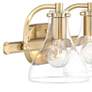 Possini Euro Sorren 20 1/2" Wide Warm Brass 3-Light Bath Light