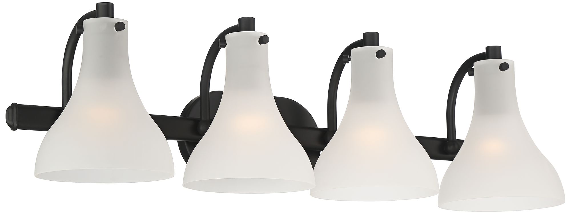 Possini Euro Sorren 28" Wide Matte Black 4Light Bath Light 176M0