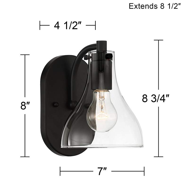 Image 7 Possini Euro Sorren 8 3/4" High Black Wall Sconce more views