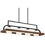 3_Possini Euro Spearhead 42" Black Wood Print 4-Light Island Pendant