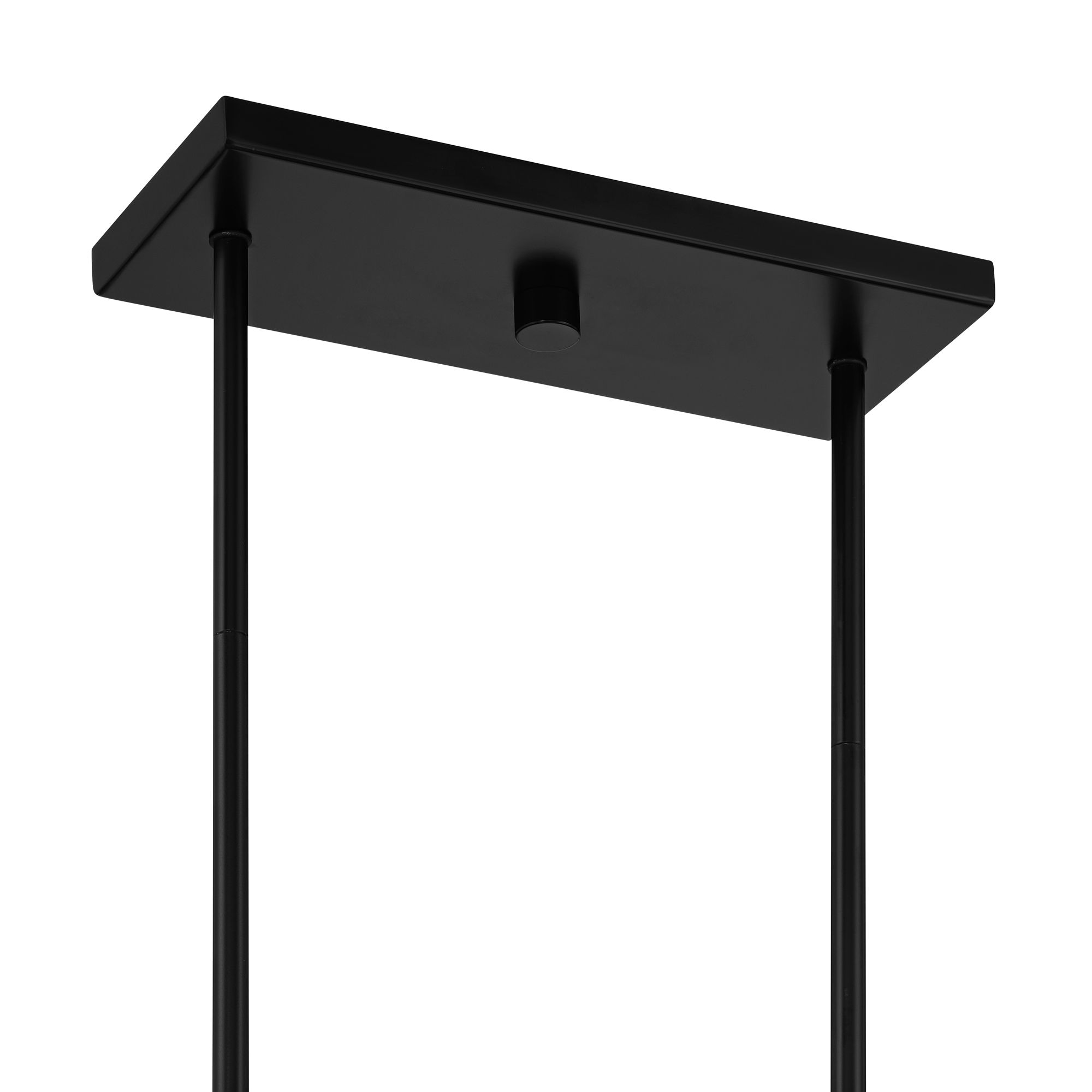 Watch A Video About the Spearhead Black Wood Print 4 Light Island Pendant