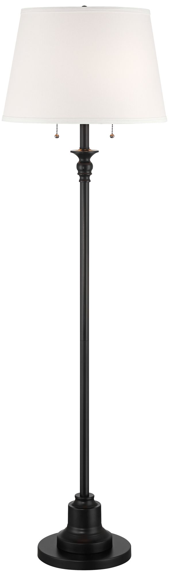 Image 2 Possini Euro Spenser 58" Satin Black Traditional Floor Lamp