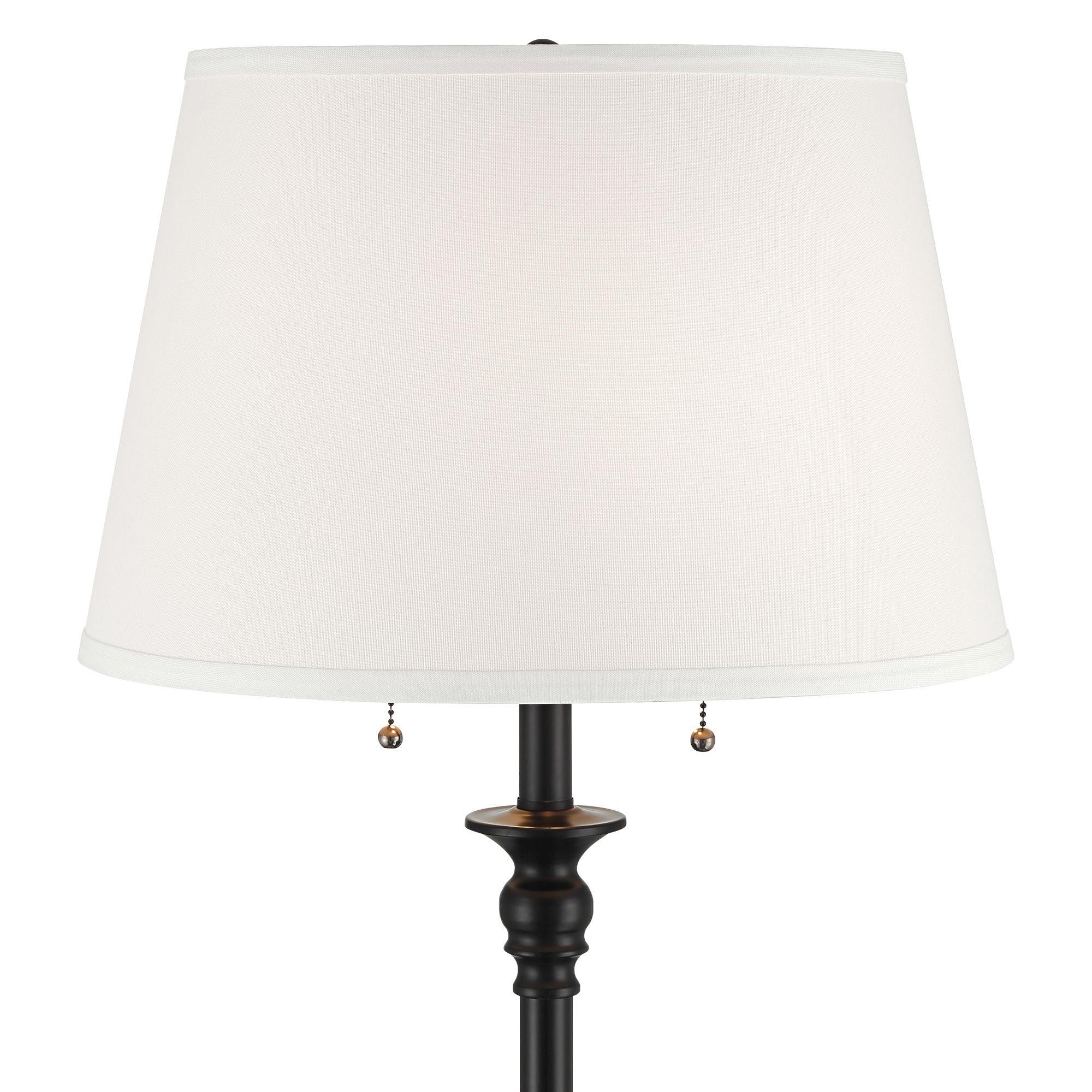 Image 3 Possini Euro Spenser 58" Satin Black Traditional Floor Lamp more views