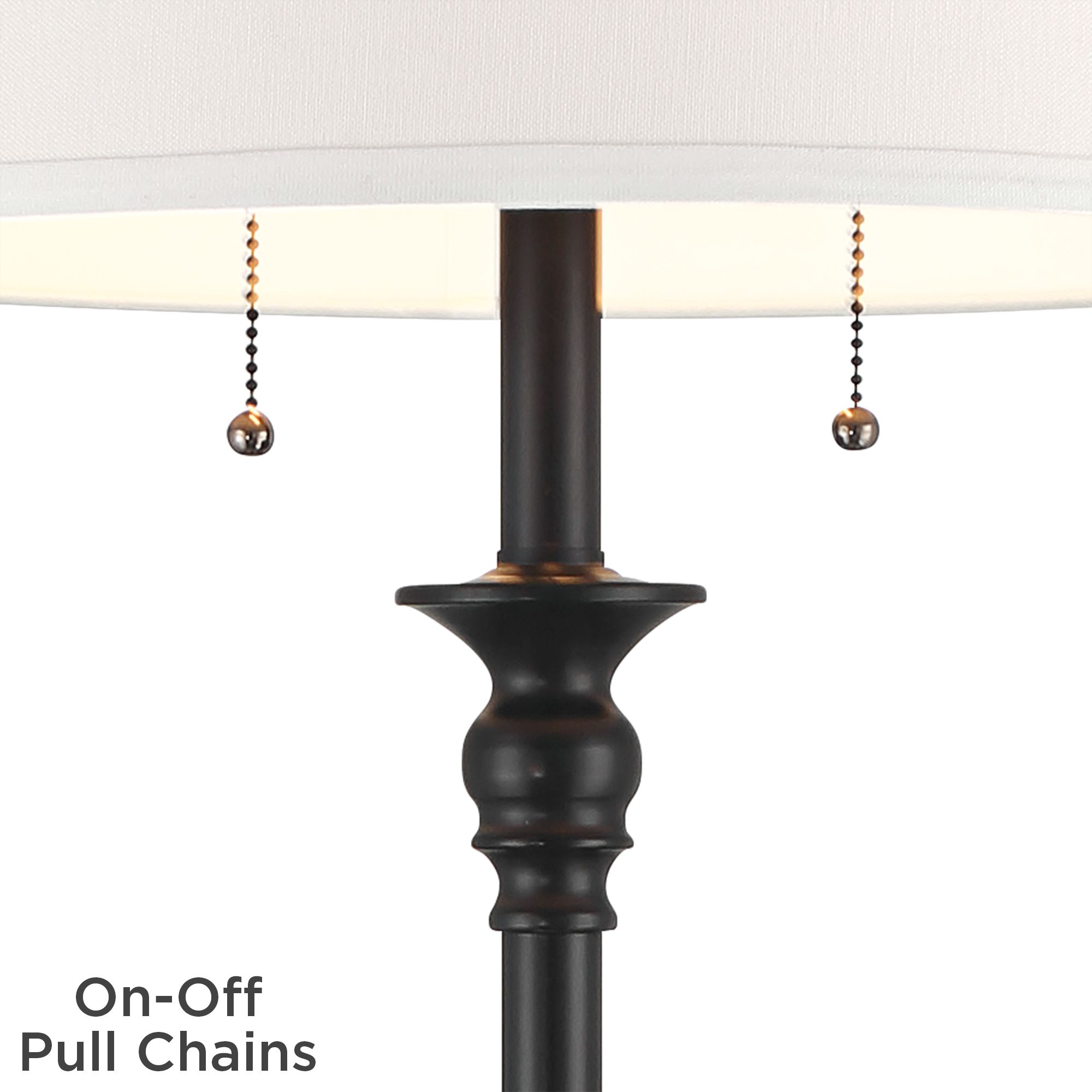 Image 4 Possini Euro Spenser 58" Satin Black Traditional Floor Lamp more views