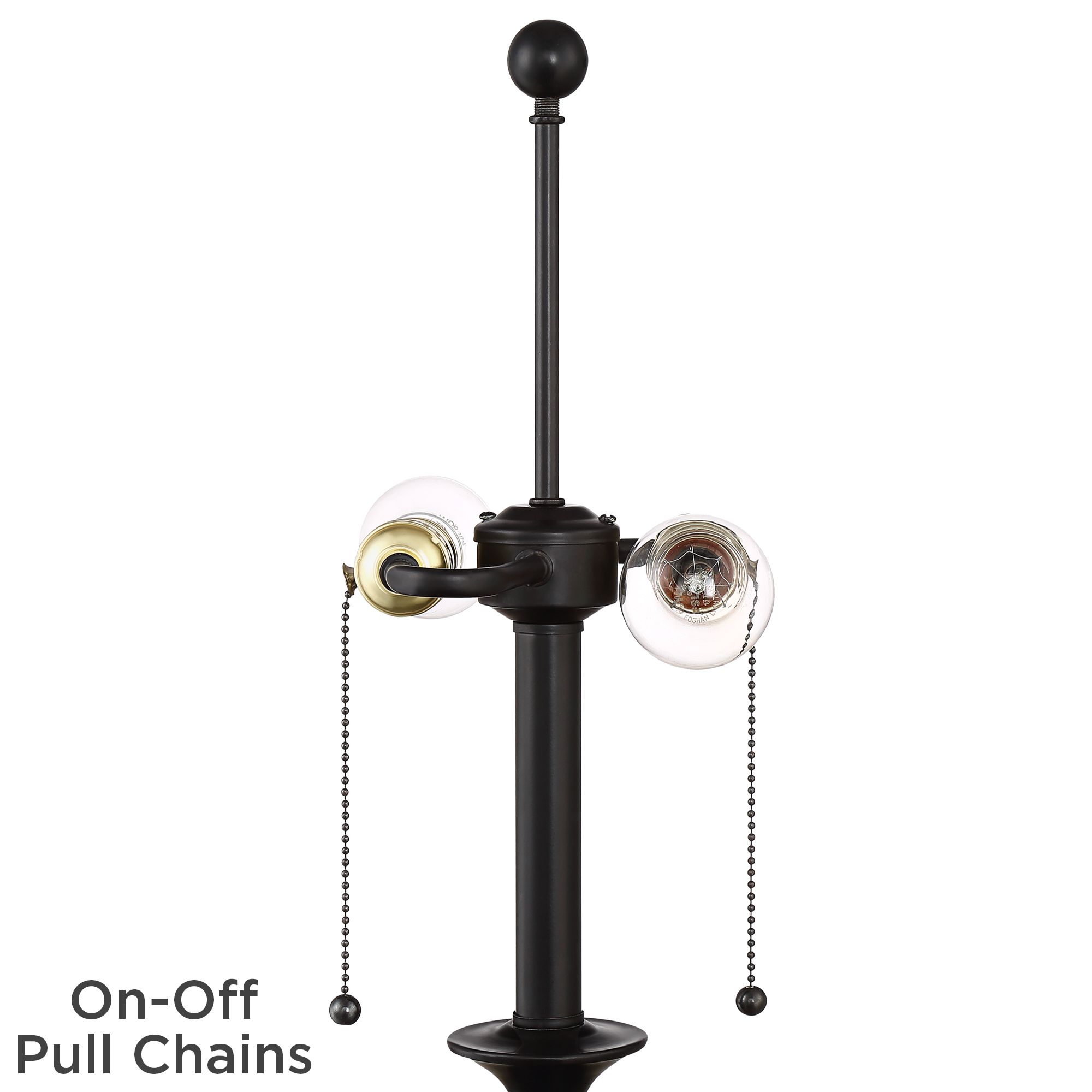 Image 3 Possini Euro Spenser Oiled Bronze Traditional 2-Light Floor Lamp with Riser more views