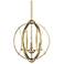 Possini Euro Spherical 16"W Antique Gold 3-Light Pendant