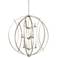 Possini Euro Spherical 32 3/4" Brushed Nickel 9-Light Orb Pendant