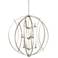 Possini Euro Spherical 32 3/4" Brushed Nickel 9-Light Orb Pendant