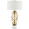 Possini Euro Spiral 32" High White Marble and Gold Modern Table Lamp