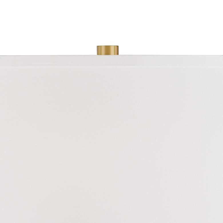 Image 3 Possini Euro Spiral 32" High White Marble and Gold Modern Table Lamp more views