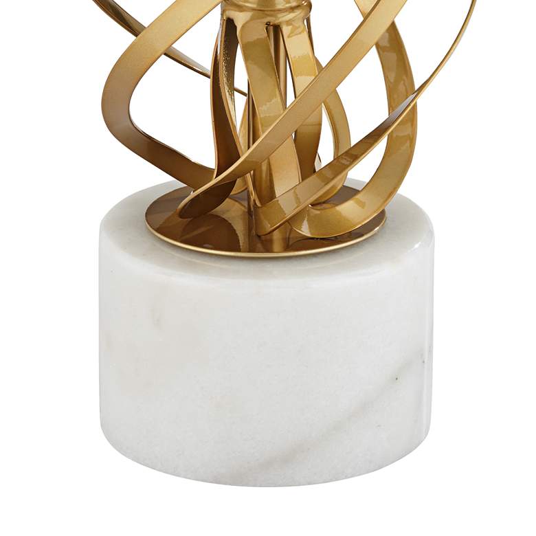 Image 6 Possini Euro Spiral 32 inch High White Marble and Gold Modern Table Lamp more views