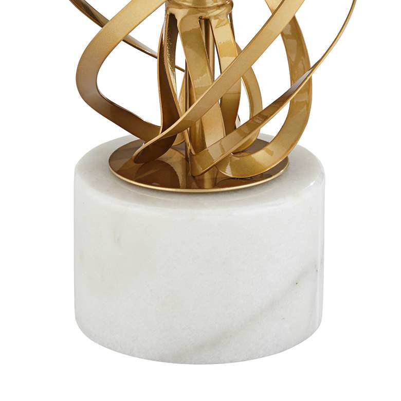 Image 6 Possini Euro Spiral 32" High White Marble and Gold Modern Table Lamp more views