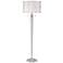 Possini Euro Spyra Brushed Nickel Metal Floor Lamp