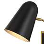 4_Possini Euro Squire 18 1/2" High Black and Brass USB Plug-In Wall Lamp more views