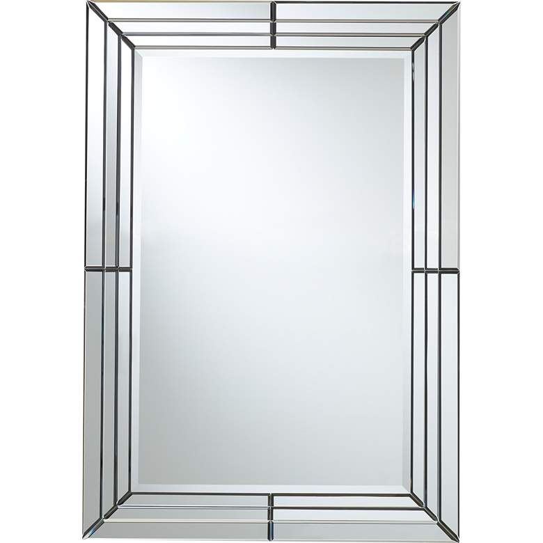 Image 2 Possini Euro Stacia Clear 27" x 39" Rectangular Wall Mirror