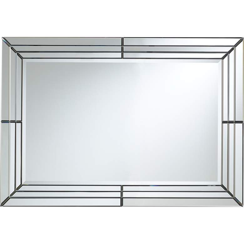 Image 5 Possini Euro Stacia Clear 27 inch x 39 inch Rectangular Wall Mirror more views