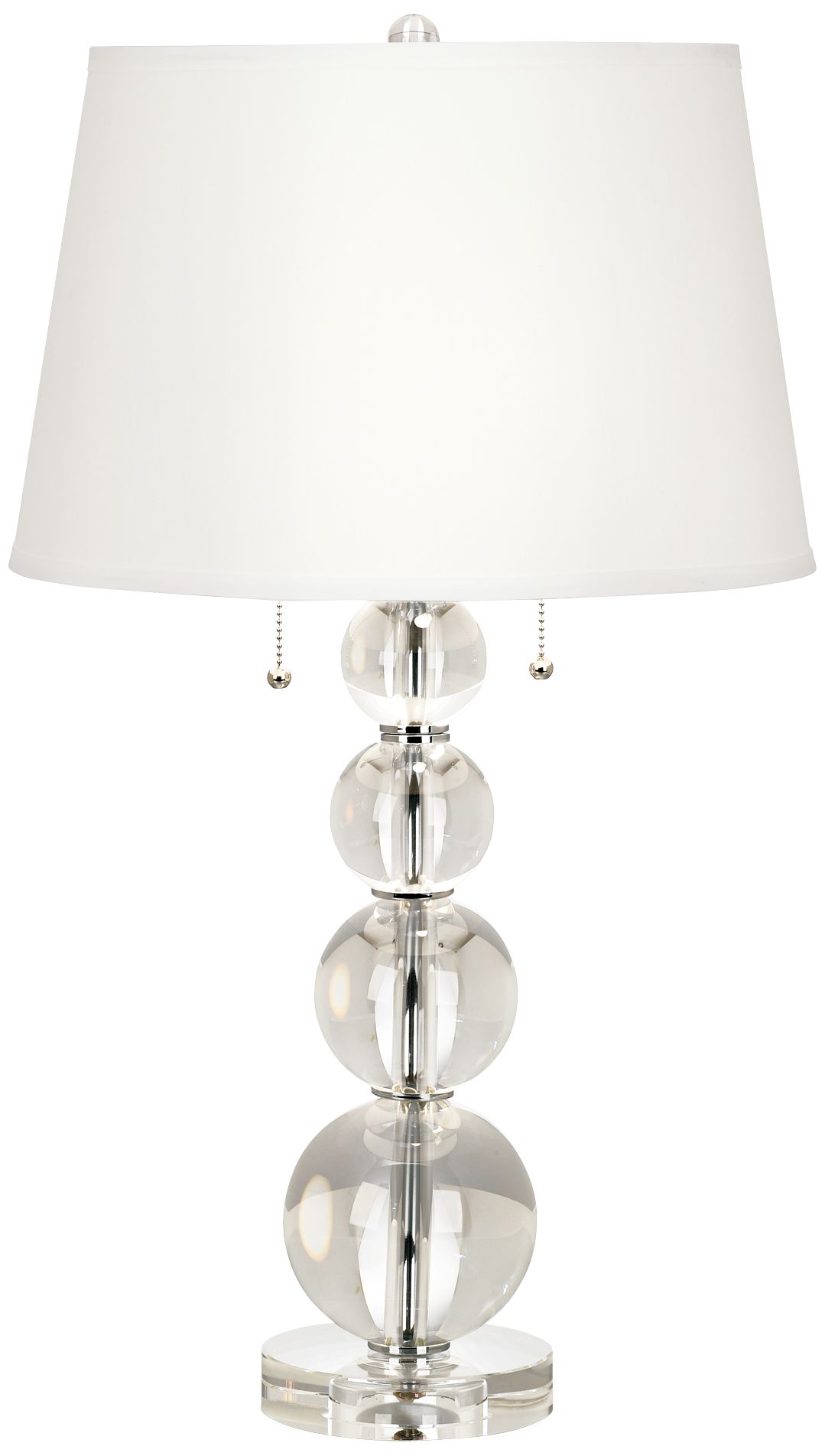 Possini Euro Stacked Crystal Spheres Lamp with Table Top Dimmer