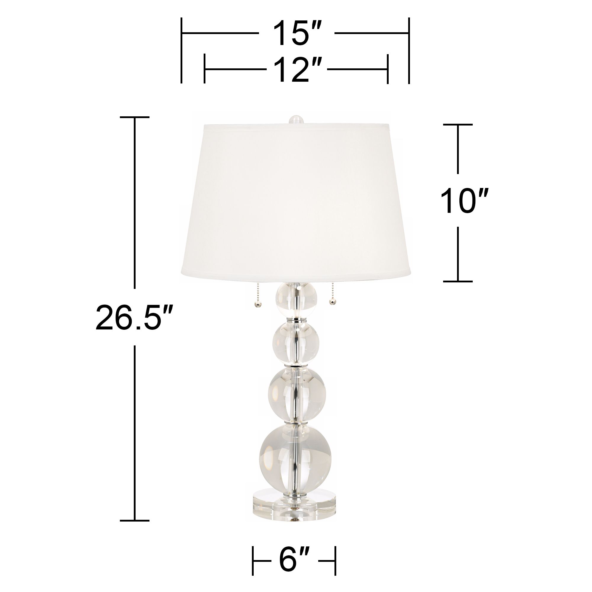 Possini Euro Stacked Spheres 26 1/2" Crystal Table Lamp in scene