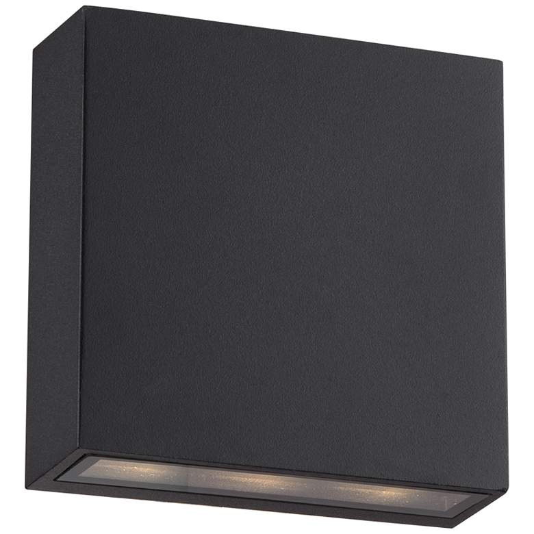 Image 1 Possini Euro Stanford Black 5 1/2 inch LED Up Down Outdoor Wall Sconce