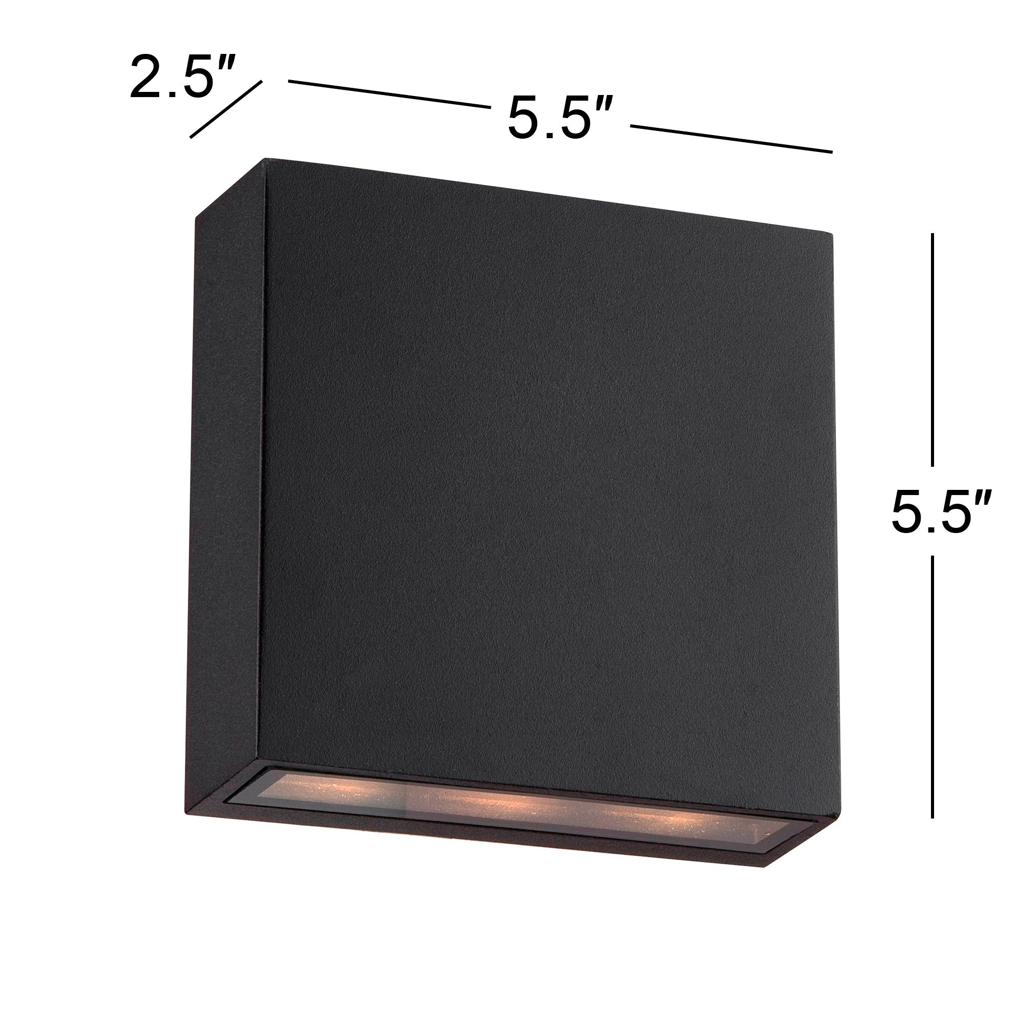 Possini Euro Stanford Black 5 1/2" LED Up Down Wall Sconce