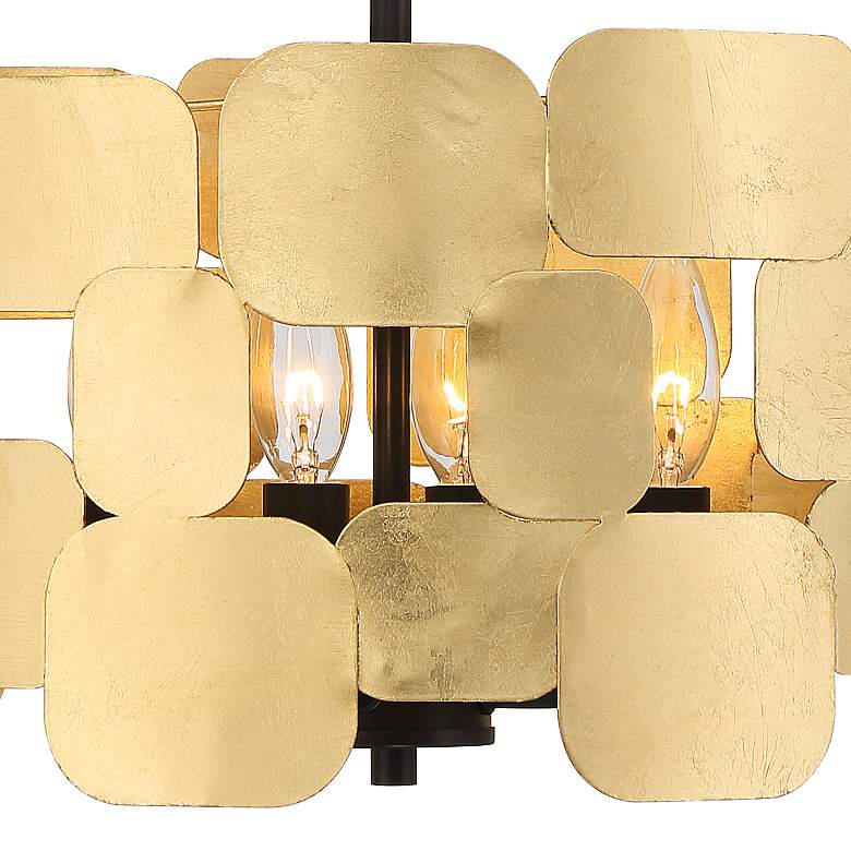 Image 4 Possini Euro Stella 15 inch Wide Soft Gold Leaf Modern Pendant Light more views
