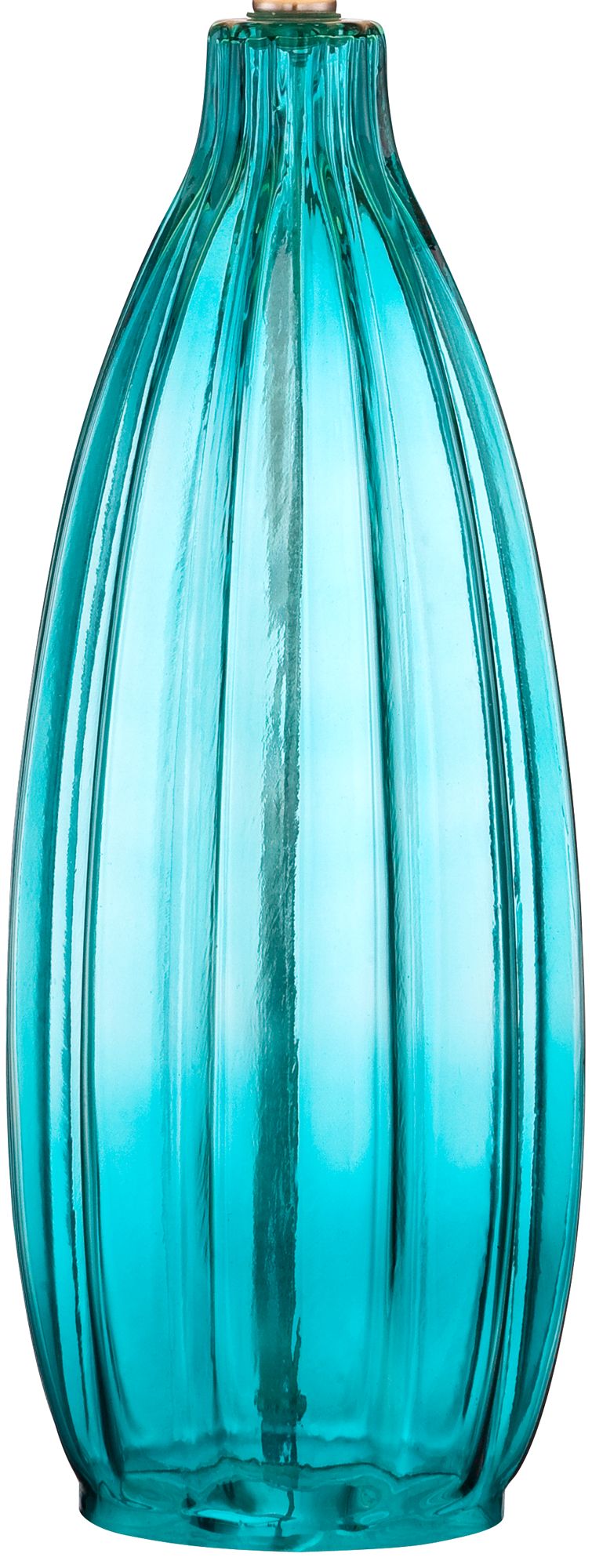 Image 5 Possini Euro Stella 30" High Blue Fluted Glass Table Lamp more views