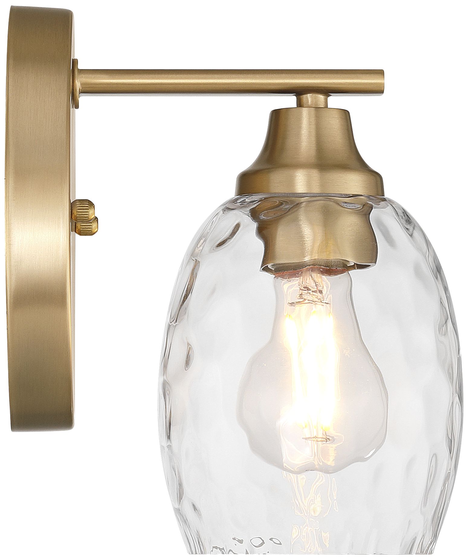 Possini Euro Stellan 8 1/2" High Satin Brass Bathroom Wall Sconce