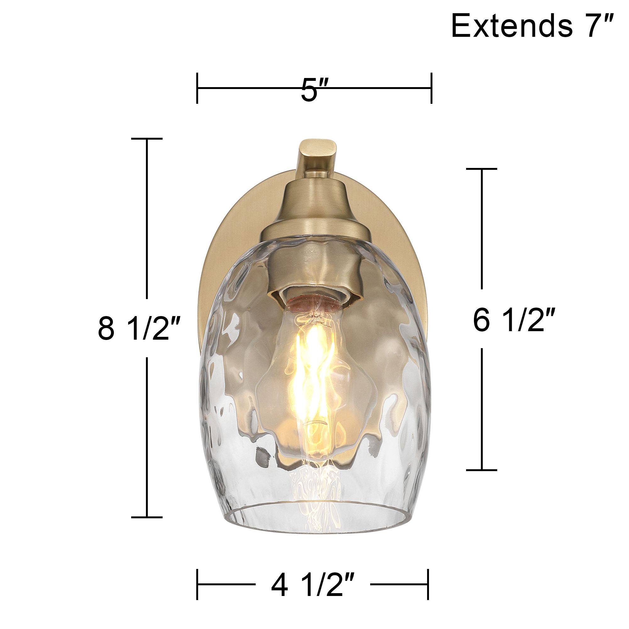 Possini Euro Stellan 8 1/2" High Satin Brass Bathroom Wall Sconce