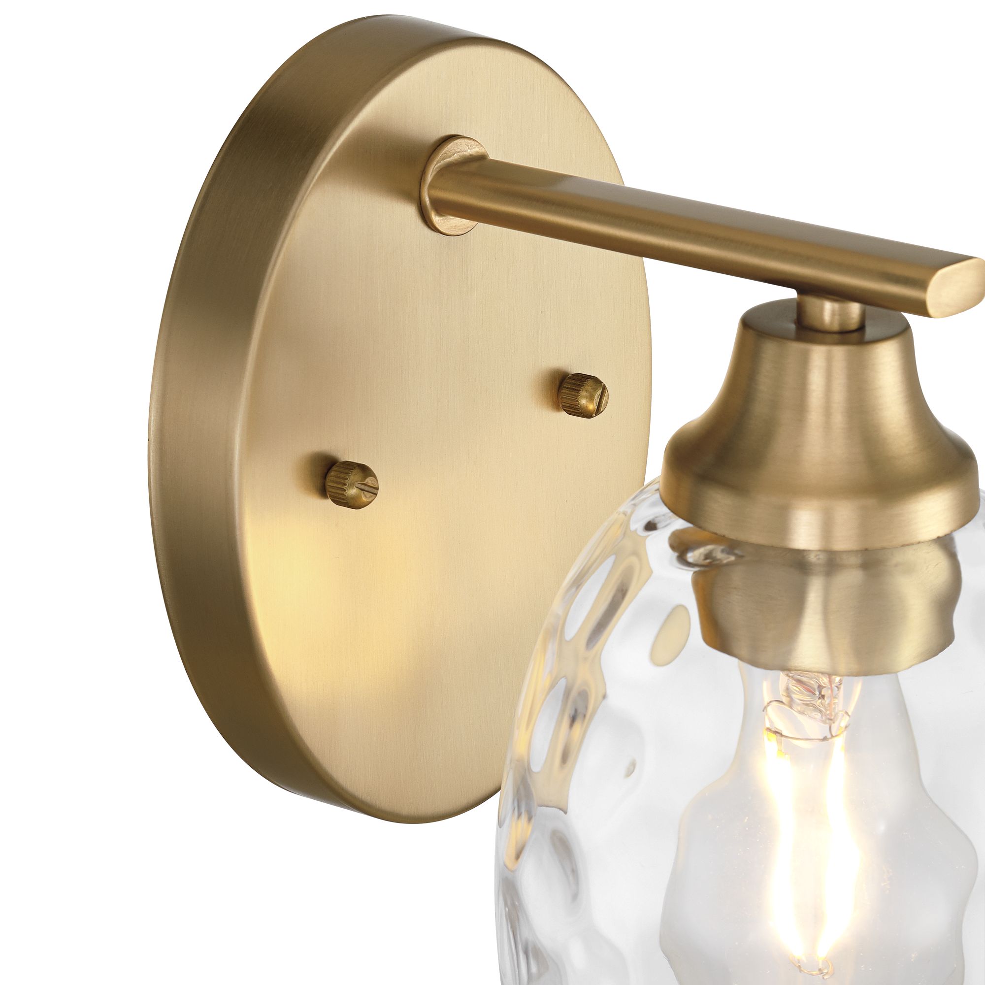 Image 4 Possini Euro Stellan 8 1/2" High Satin Brass Water Glass Wall Sconce more views