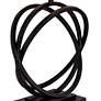 Possini Euro Stellar Black Ring Modern Table Lamp with Double Shade