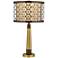 Possini Euro Stephano Bronze and Gold Modern Luxe Table Lamp