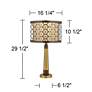 Possini Euro Stephano Bronze and Gold Modern Luxe Table Lamp