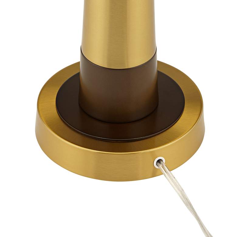 Image 6 Possini Euro Stephano Modern Luxe Table Lamp With Brass Round Riser more views