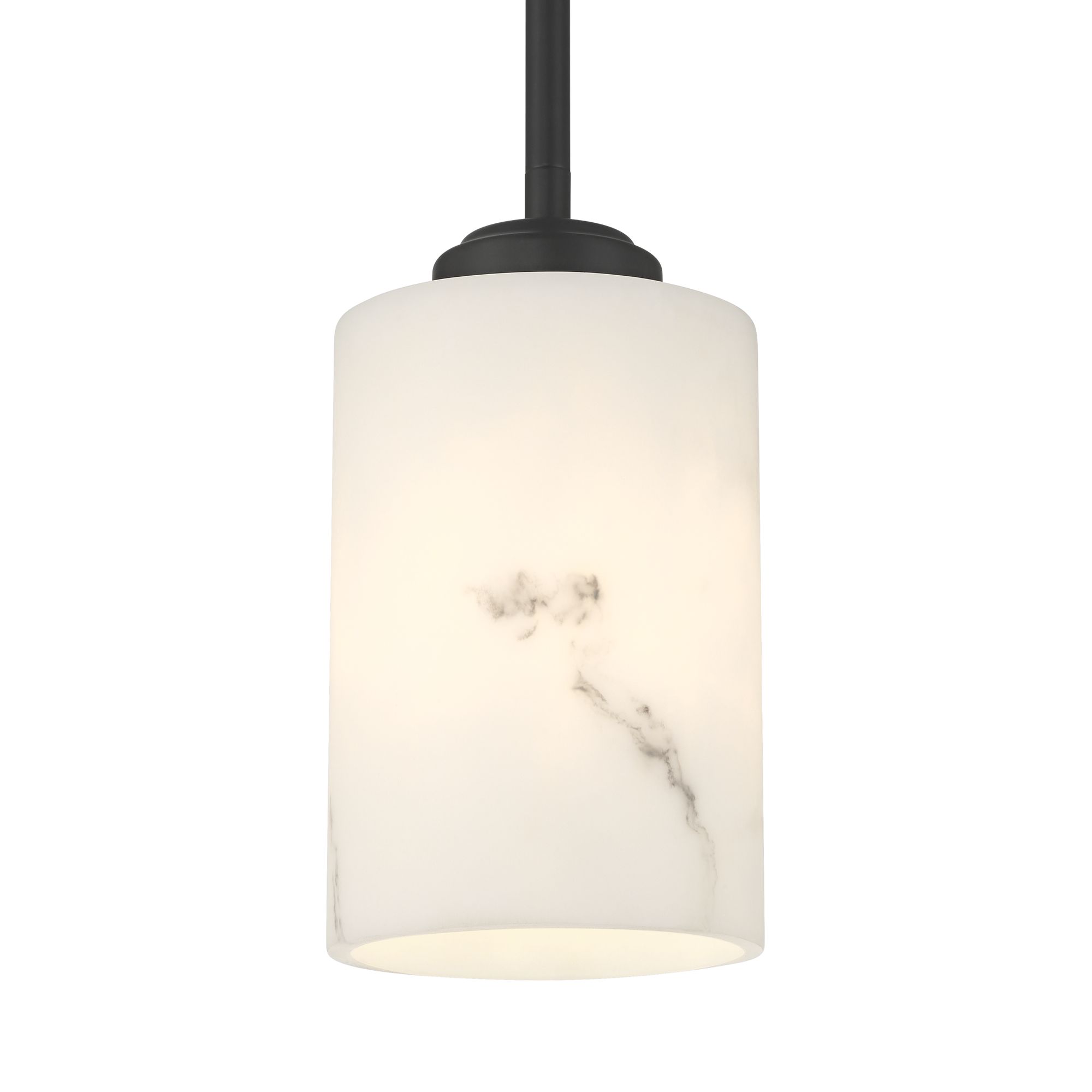 Image 4 Possini Euro Stoker 5" Wide Black Faux Alabaster Mini Pendant Light more views