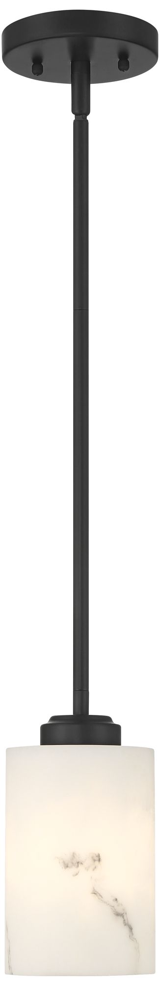 Image 7 Possini Euro Stoker 5" Wide Black Faux Alabaster Mini Pendant Light more views