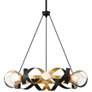 3_Possini Euro Streamer 32 3/4" Black and Gold Ring Chandelier