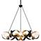 Possini Euro Streamer 32 3/4" Black and Gold Ring Chandelier