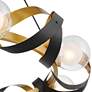 4_Possini Euro Streamer 32 3/4" Black and Gold Ring Chandelier more views