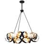 Watch A Video About the Possini Euro Streamer Black and Gold Ring Chandelier