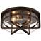 Possini Euro Stryder 16 1/4" Wide Rubbed Bronze 3-Light Ceiling Light