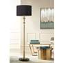 1_Possini Euro Summit Black Shade 71" High Light Blaster Tall Floor Lamp