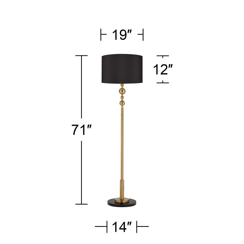 Image 7 Possini Euro Summit Black Shade 71" High Light Blaster Tall Floor Lamp more views