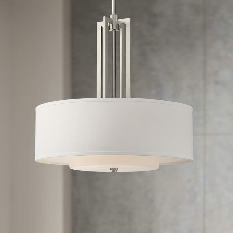 Image 2 Possini Euro Sundry 24" Wide Brushed Nickel 4-Light Pendant Light