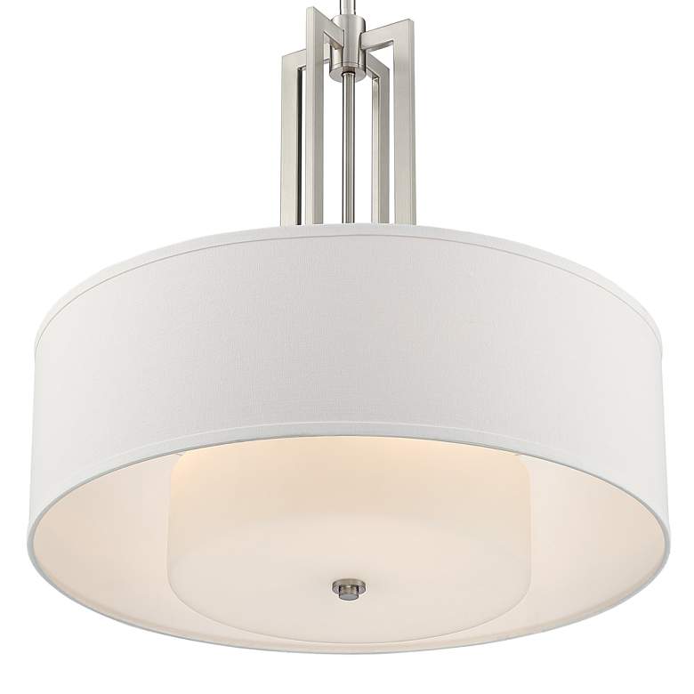 Image 4 Possini Euro Sundry 24" Wide Brushed Nickel 4-Light Pendant Light more views