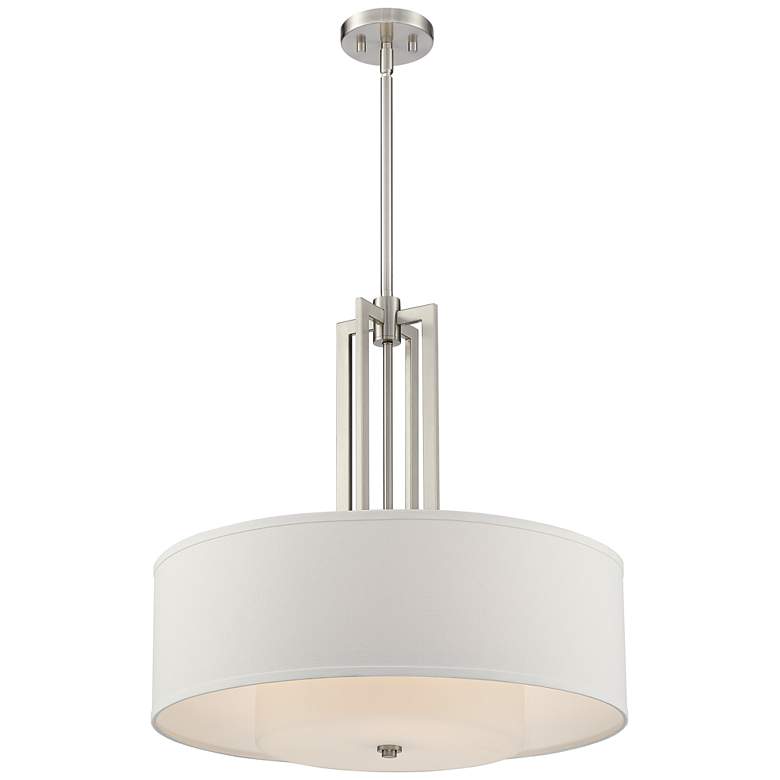 Image 6 Possini Euro Sundry 24" Wide Brushed Nickel 4-Light Pendant Light more views