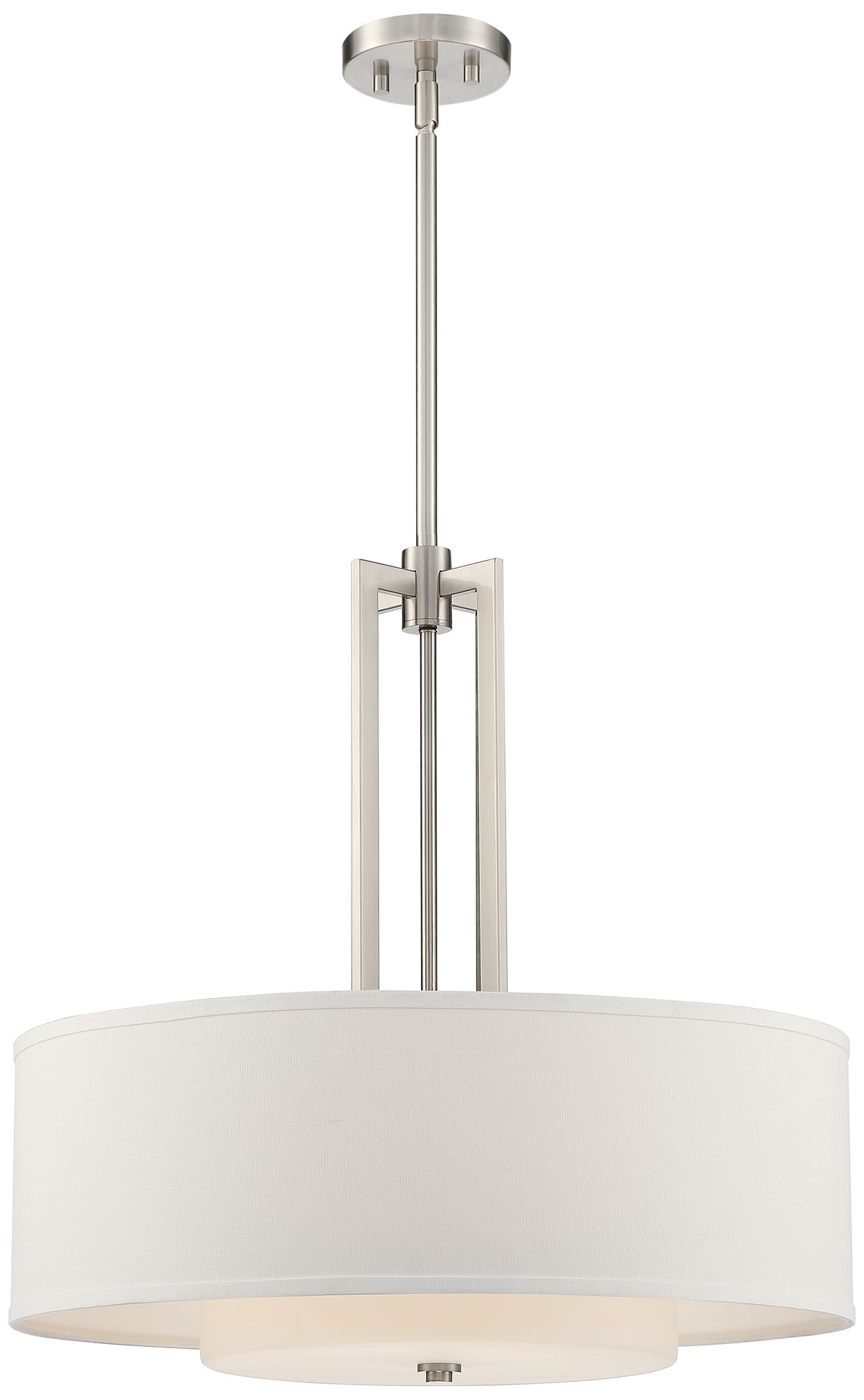 Possini Euro Sundry 24" Wide Brushed Nickel 4-Light Pendant Light in scene