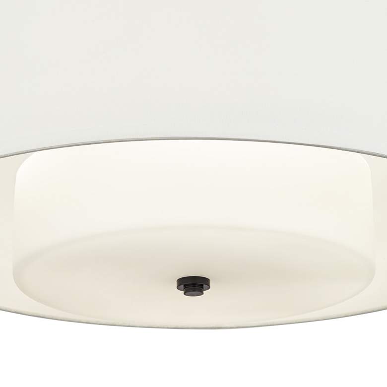 Image 4 Possini Euro Sundry 24" Wide Gloss Black Modern Drum Pendant Light more views